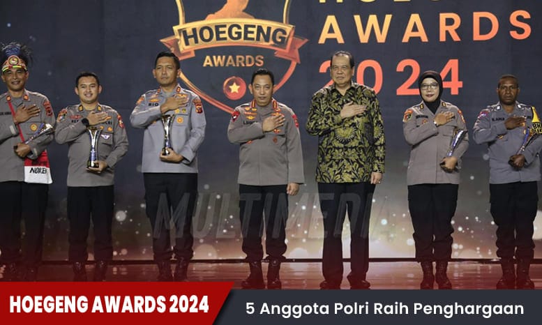 Lima Anggota Polri Raih Penghargaan Hoegeng Awards 2024 Foto bersama Kapolri Jenderal Polisi Drs. Listyo Sigit Prabowo, M.Si. foto: dok/Istimewa