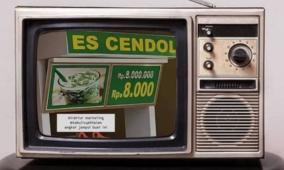 Spanduk promosi es cendol.