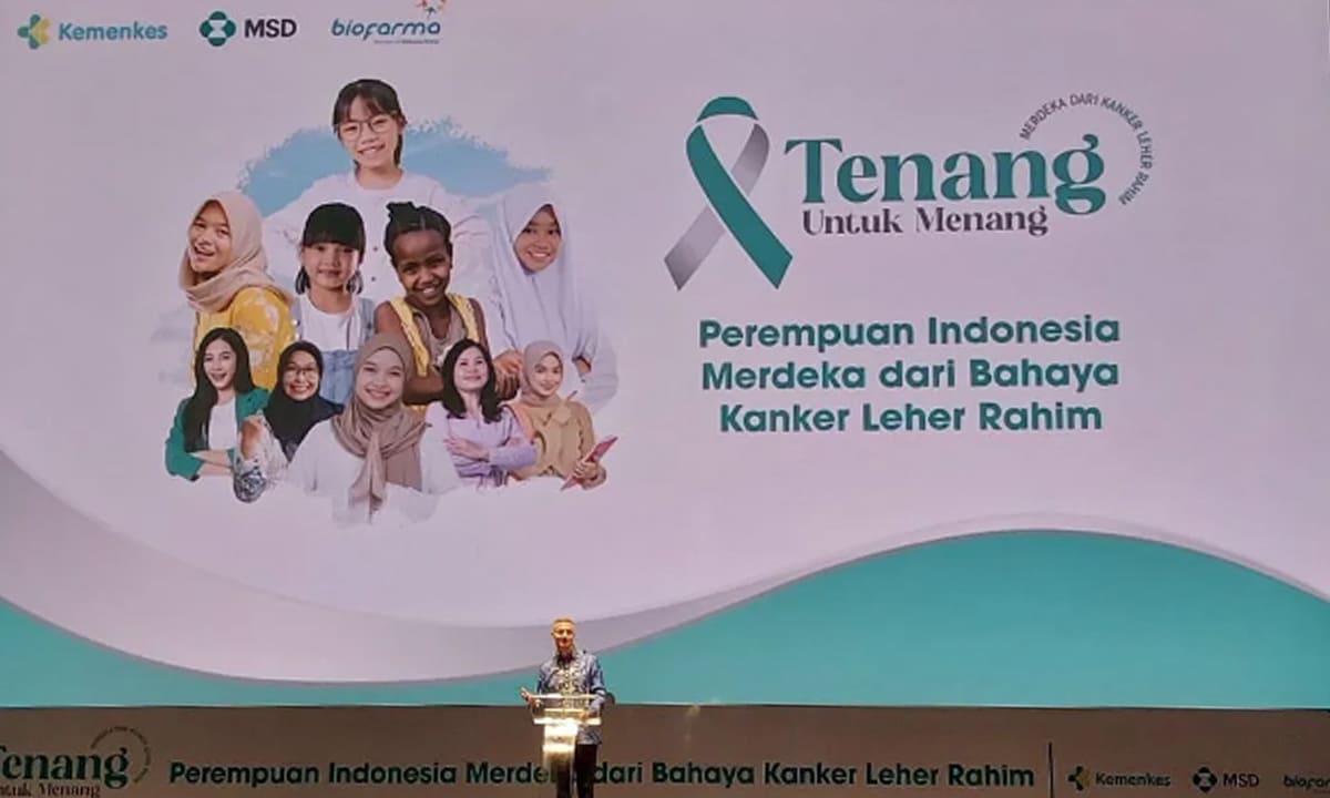 Managing Director MSD Indonesia George Stylianou dalam acara kampanye edukasi kesehatan Tenang Untuk Menang bertema "Perempuan Indonesia Merdeka dari Bahaya Kanker Leher Rahim" di Jakarta, Selasa 13 Agustus 2024.