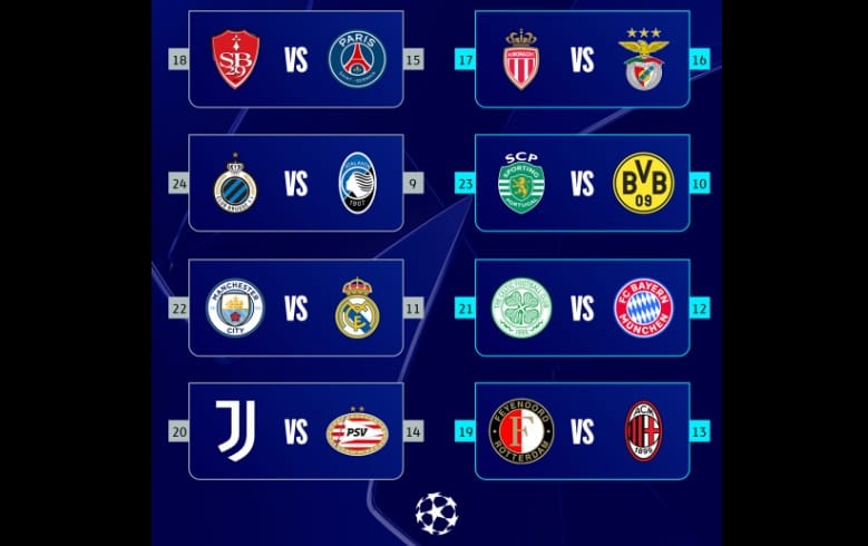 Madrid Vs City, Ini Lawan Munchen dan Milan di Playoff 16 Besar Liga Champions