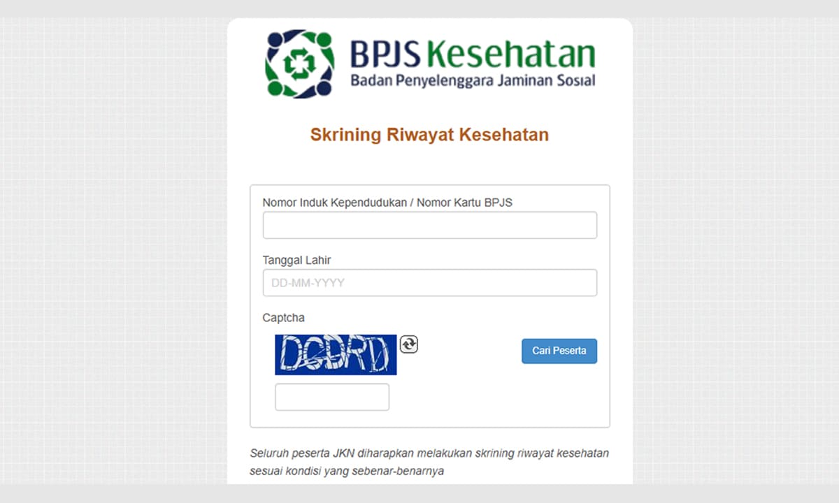 Cara mudah Skrining BPJS Kesehatan 2025 yakni dengan 2 cara, Aplikasi Mobile dan website.