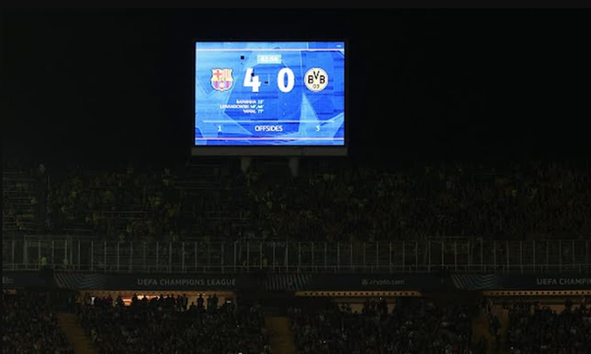 Hasil pertandingan Barcelona Vs Borussia Dortmund, di perempat final Liga Champions 2025 berakhir dengan kemenangan 4-0 untuk Barcelona.