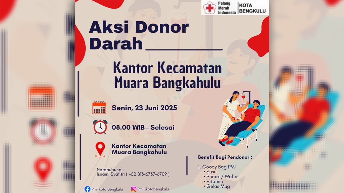 Aksi Donor Darah di Muara Bangkahulu