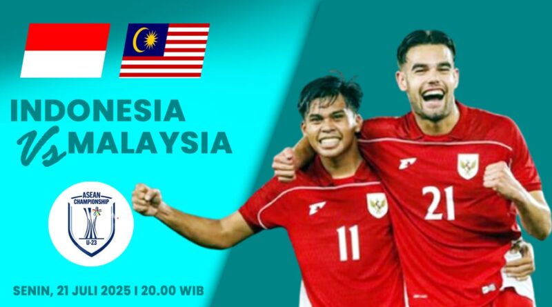 Indonesia vs Malaysia U-23 akan menjadi laga hidup-mati dalam penentuan tiket semifinal Piala AFF U-23 2025.