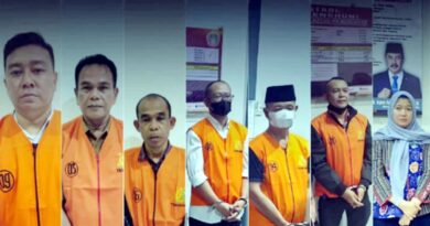 Tujuh Tersangka Dugaan Korupsi Sekretariat DPRD Provinsi Bengkulu. Foto: Dok Kejati - Ngenelo.net