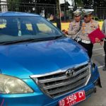 Mobil dinas Kepala Dinas DKP Kota Bengkulu yang terlibat kasus tabrak lari.