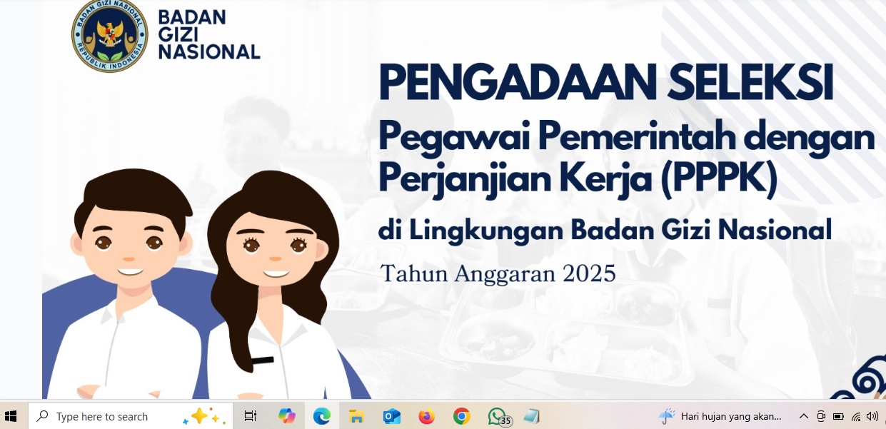 Info Loker 2025! Pemerintah Buka 32 Ribu Formasi PPPK BGN, Cek Ketentuan Lengkap