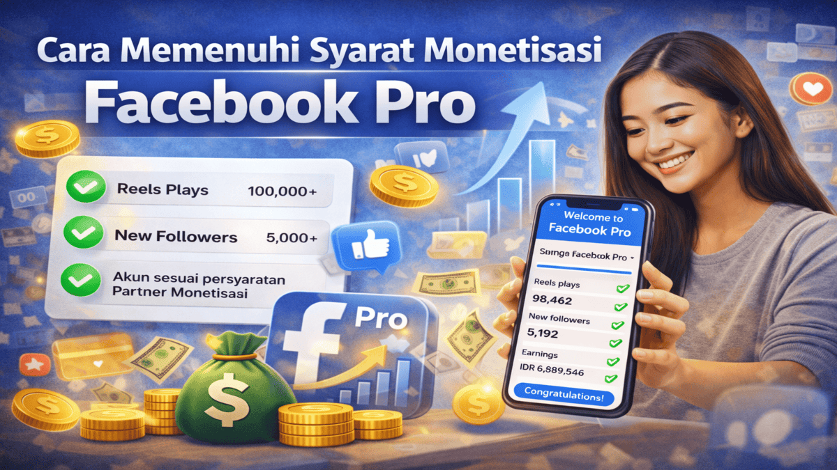 Cara memenuhi syarat monetisasi Facebook Pro - Ngenelo.net