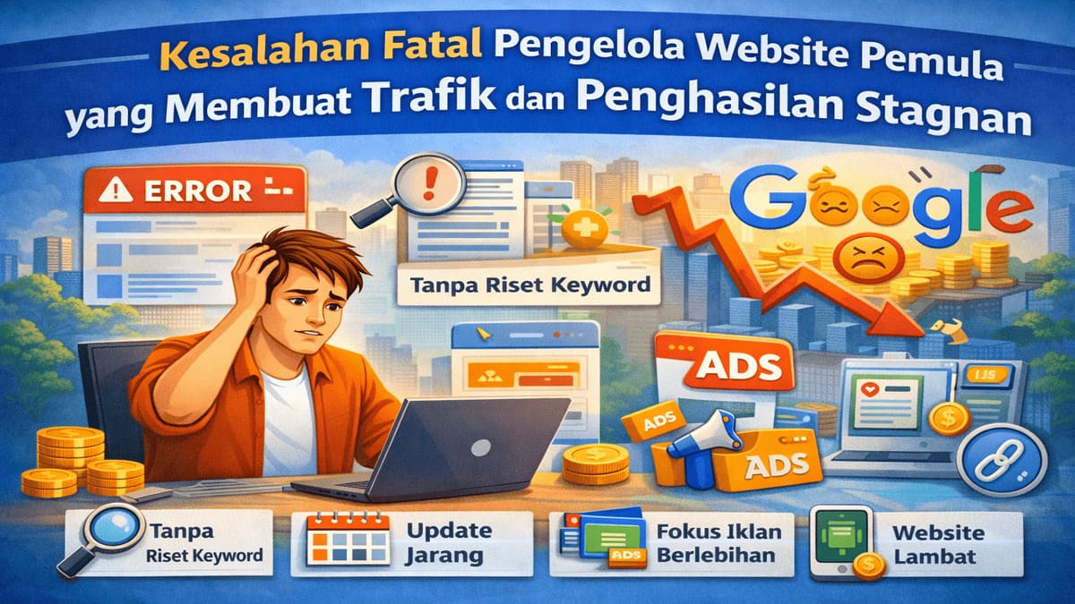 Kesalahan Fatal Pengelola Website Pemula - Ngenelo.net