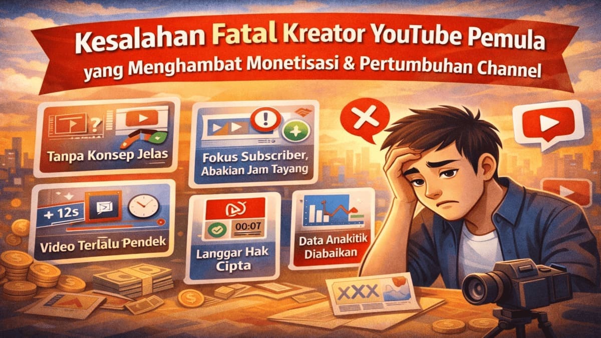 Kesalahan fatal kreator YouTube pemula