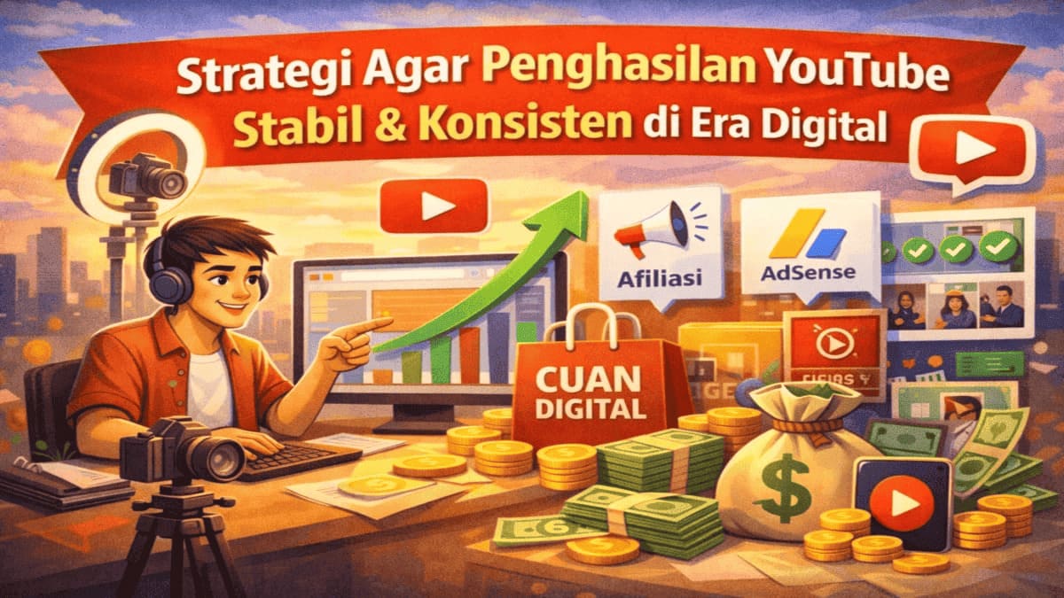 Strategi Agar Penghasilan YouTube Stabil dan Konsisten di Era Digital