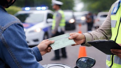 Denda Tidak Bawa SIM dan STNK mulai Rp250.000 hingga Rp1.000.000 sesuai UU LLAJ. Foto Ilustrasi - Ngenelo.net