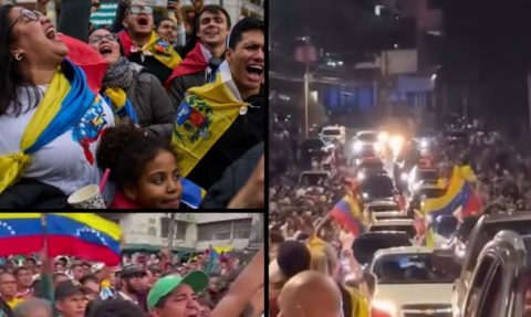 rakyat venezuela berpesta usai presiden mereka ditangkap Amerika Serikat