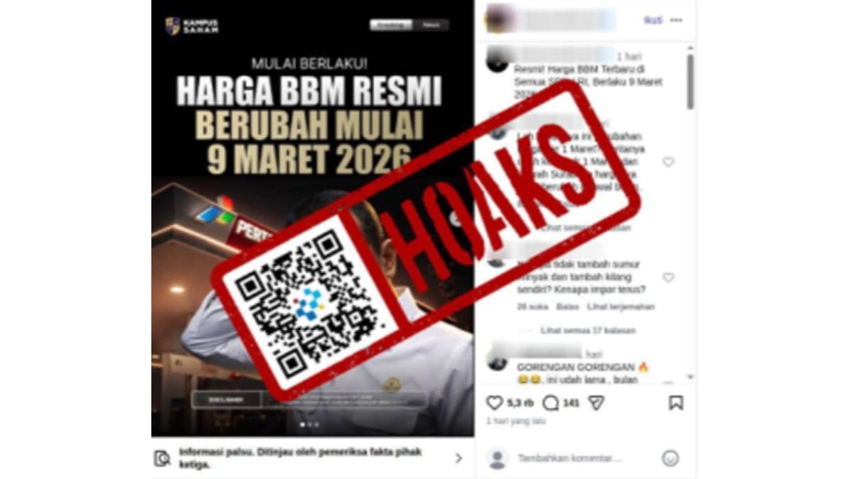 Hoaks Harga BBM Naik 9 Maret 2026 Terungkap