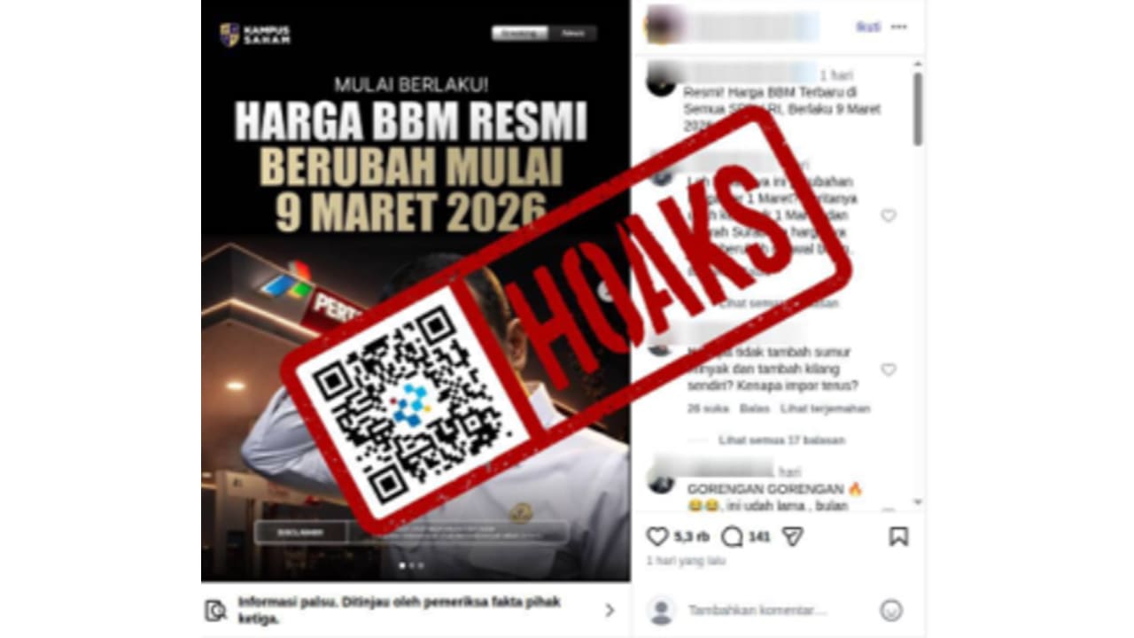 Hoaks Harga BBM Naik 9 Maret 2026 Terungkap