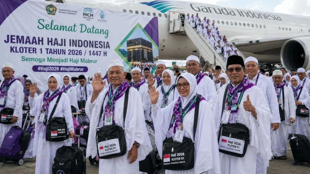 Tamu Allah kloter pertama 2026 berangkat ke tanah suci
