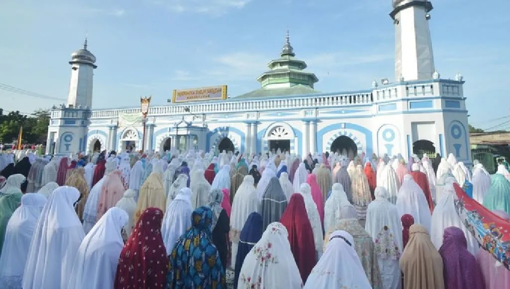 Ilustrasi Shalat Idul Fitri. foto: bekasikab