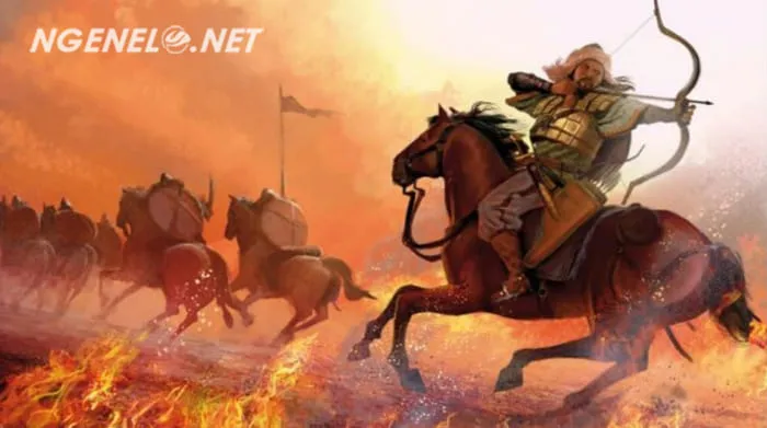 Ilustrasi Kuda Perang yang Berlari Kencang