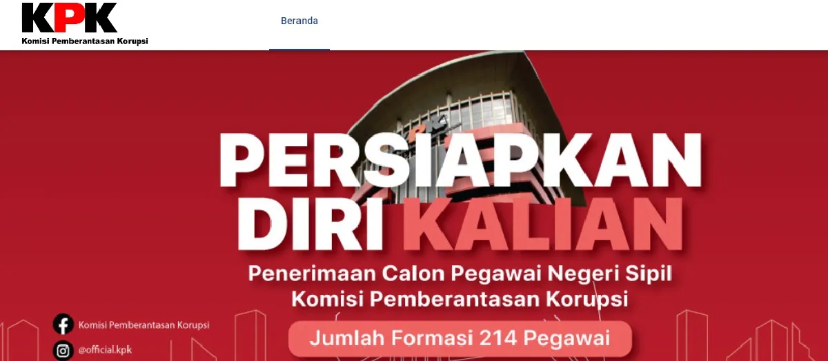 Siapkan Dirimu! KPK RI Buka 214 Formasi CPNS 2023