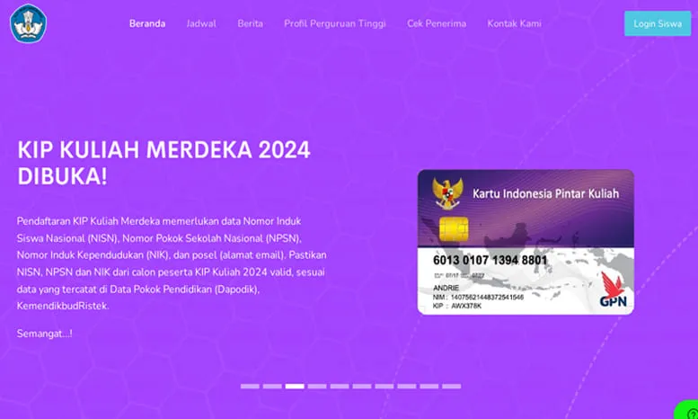 Jadwal Pendaftaran KIP Kuliah