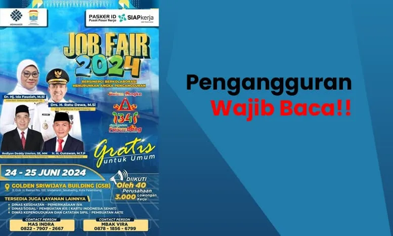 3.000 Lowongan Pekerjaan tersedia di Job Fair HUT Kota Palembang ke-1341.