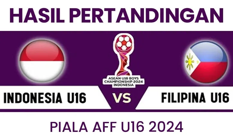 Hasil pertandingan Indonesia vs Filipina Piala AFF U16 2024 U16.