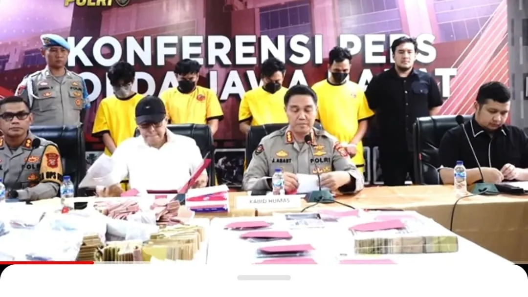 TCA salah seorang Sindikat Judi Online yang di tangkap Polda Jabar.