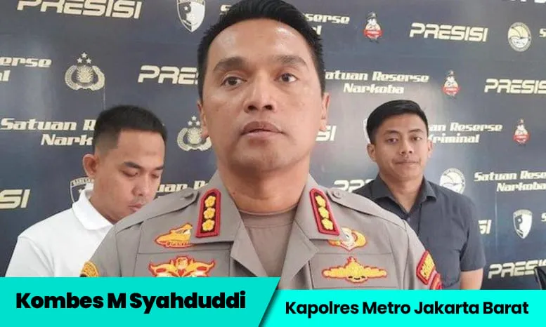 Kapolres Metro Jakarta Barat Kombes M Syahduddi memberikan keterangan penangkapan Sindikat Judi Online.