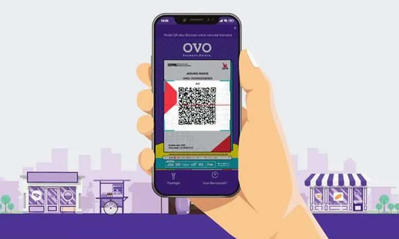 Ilustrasi QRIS OVO.