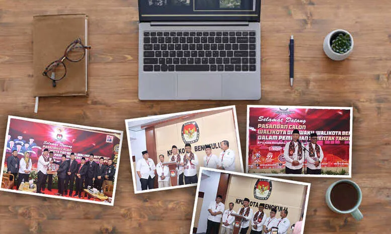 Rabu, 28 Agustus 2024, Dani Hamdani dan Sukatno Daftarkan Diri ke KPU Kota Bengkulu.