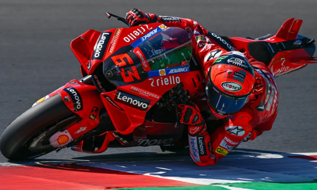 Francesco Bagnaia yang terdepan di MotoGP Austria 2024