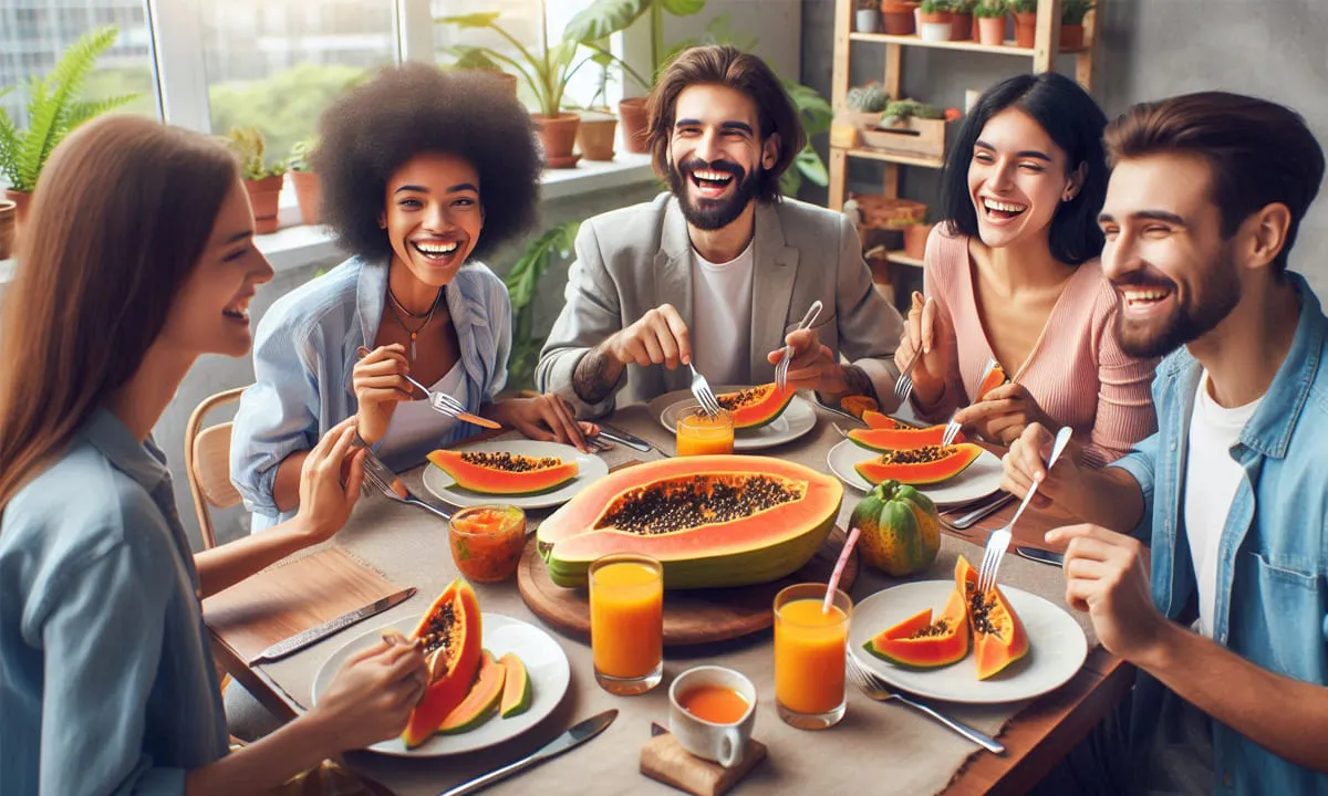 Pepaya segar yang siap dinikmati. Temukan manfaat kesehatan dari buah ini.