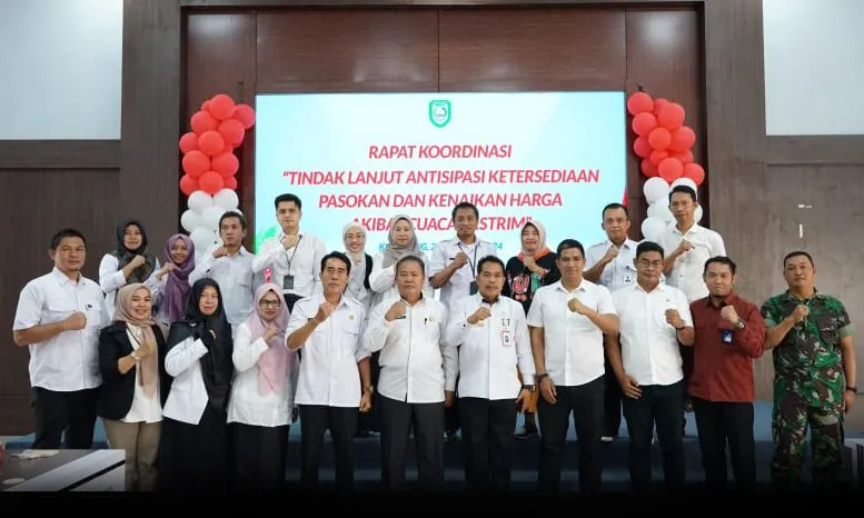 Rapat koordinasi tindak lanjut antisipasi ketersediaan pasokan dan kenaikan harga akibat cuaca ekstrim.