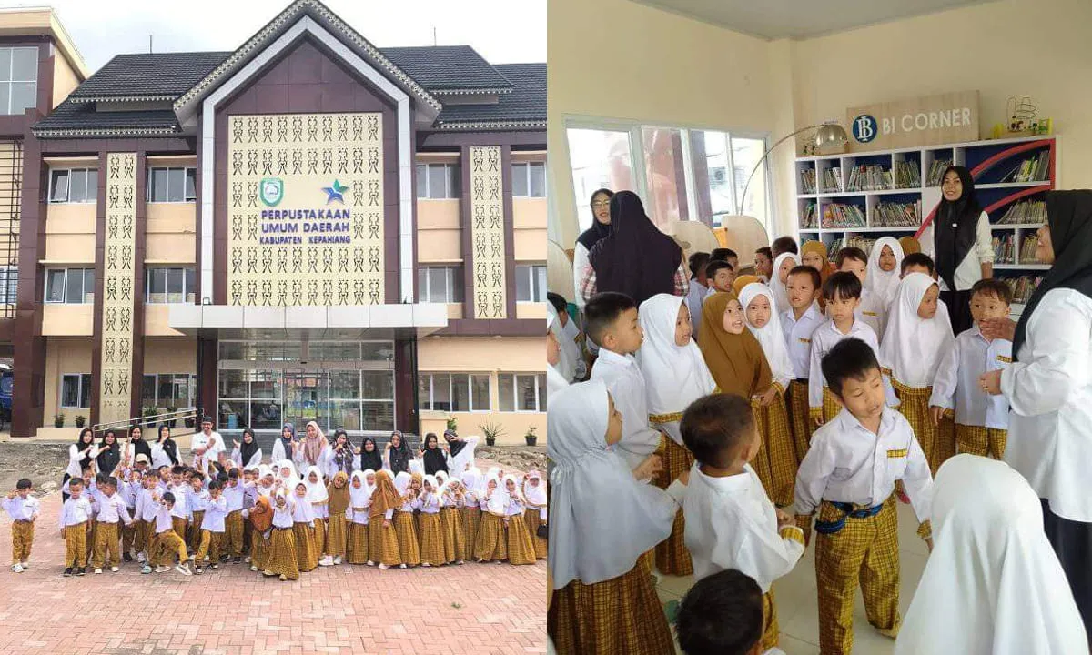 Kunjungan sekolah, Perpusda Kabupaten Kepahiang rutin menerima kunjungan sekolah, salah satunya kunjungan dan pengenalan Perpustakaan dari Tk Al-Razaq.