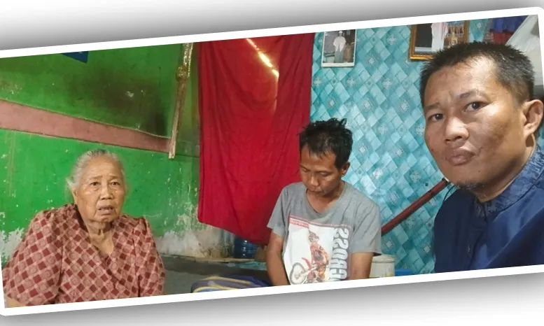 Anggota DPRD Kota Bengkulu ustadz Andi Saputra saat mengunjungi keluarga Ci Ayah.