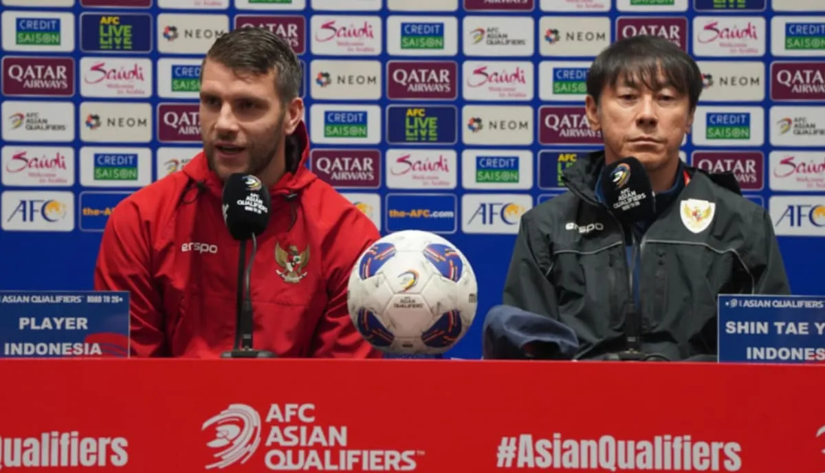 Konferensi pers Timnas Indonesia vs China dalam Kualifikasi Piala Dunia 2026