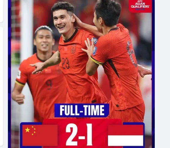 Timnas kalah 1-2 dari China. Ada titik lemah yang mesti segera diatasi. foto: AFC