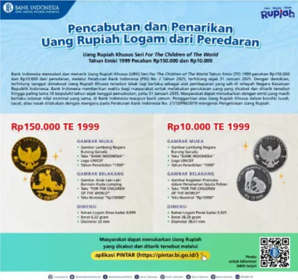 Bank Indonesia mengumumkan penarikan Uang Rupiah Khusus – Ngenelo.net