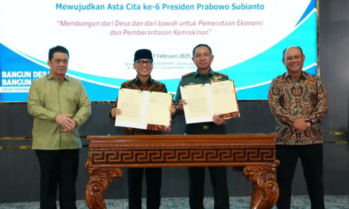 MoU Kemendes dengan TNI-BGN Memperkuat Ketahanan Pangan Nasional - Ngenelo.net