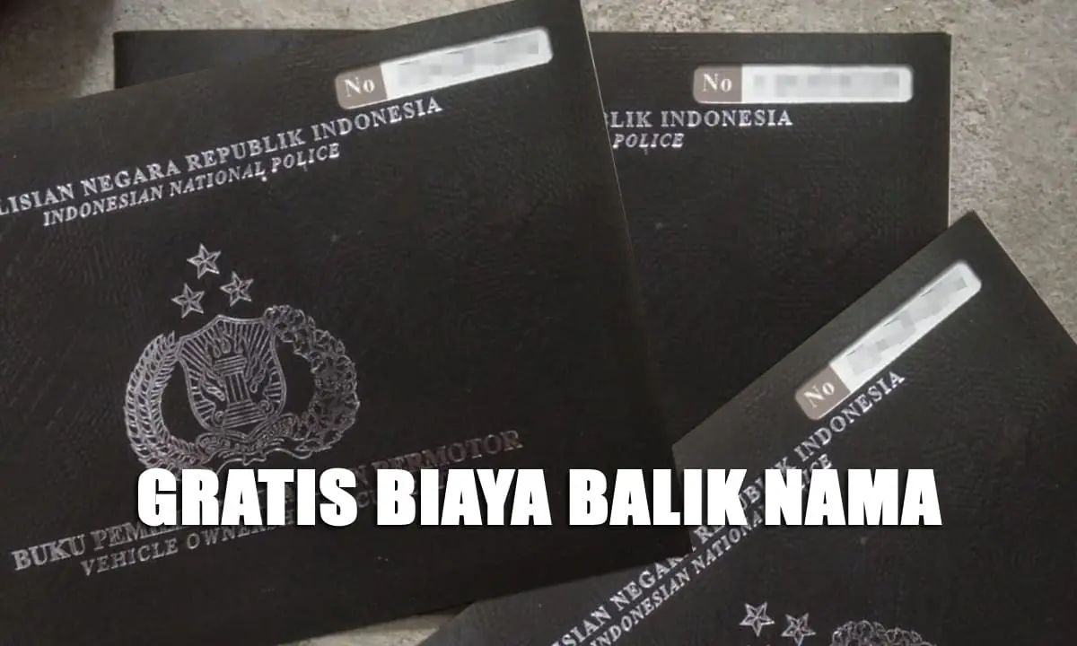 Pemerintah Indonesia mengumumkan kebijakan baru terkait penghapusan biaya balik nama kendaraan bekas atau seken - Foto Ngenelo.net