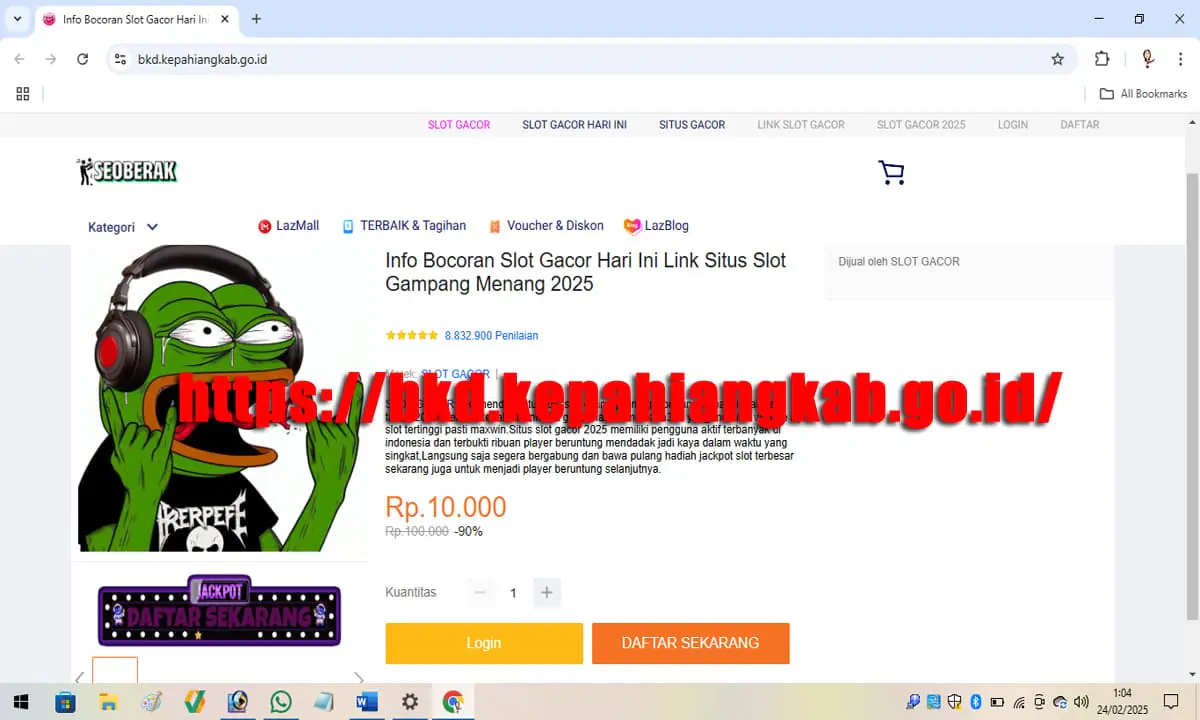 Website BKD Kepahiang (di https://bkd.kepahiangkab.go.id/) diduga diretas dan menjadi situs judi online – Ngenelo.net
