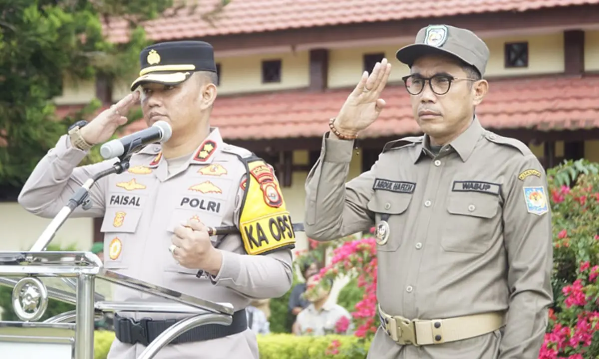 Kepolisian Resor (Polres) Kepahiang menggelar Apel Gelar Pasukan dalam rangka Operasi Ketupat Nala 2025 pada Kamis, 20 Maret 2025. Foto: Diskominfo Kepahiang