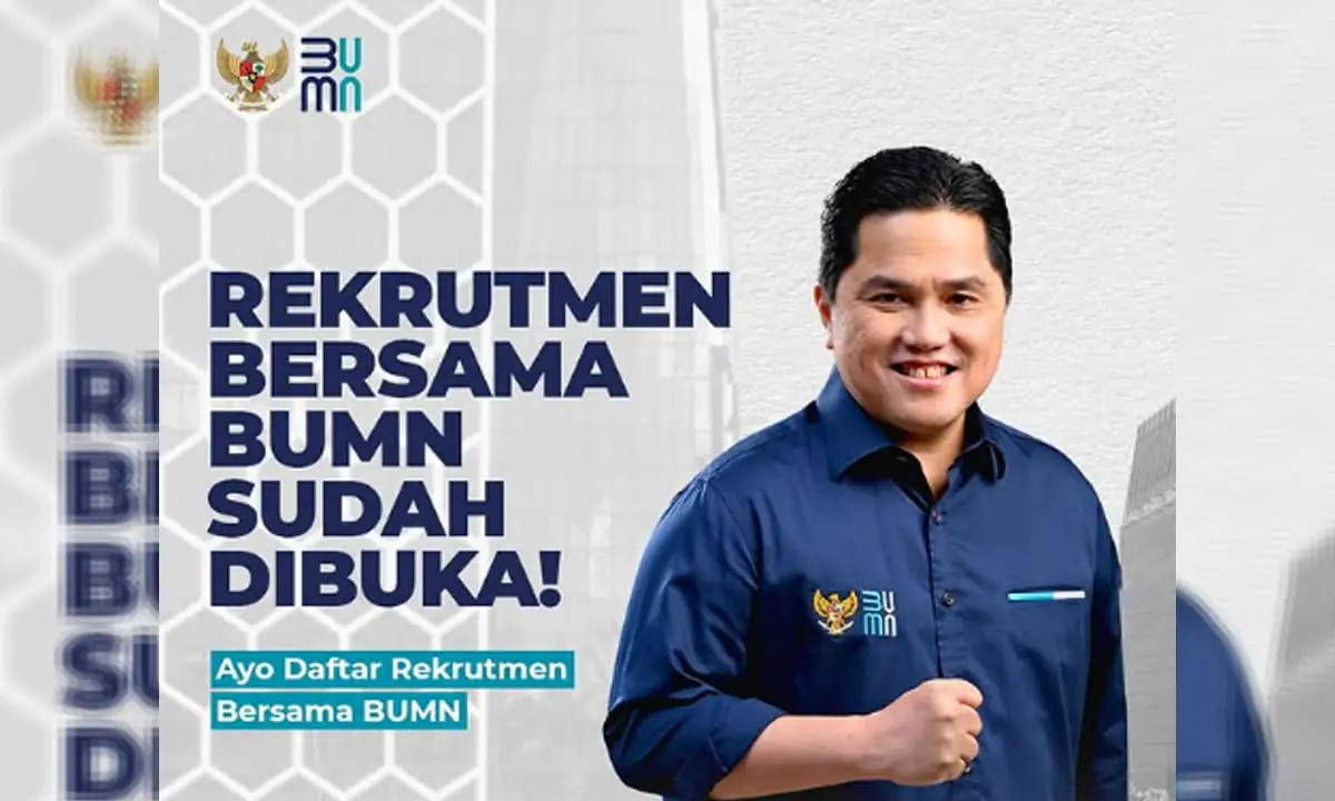 Rekrutmen Bersama BUMN 2025 dibuka mulai 7 Maret. Tersedia 2.000 lowongan kerja untuk lulusan SMA, SMK, S1, S2, S3. Foto Instagram - ngenelo.net
