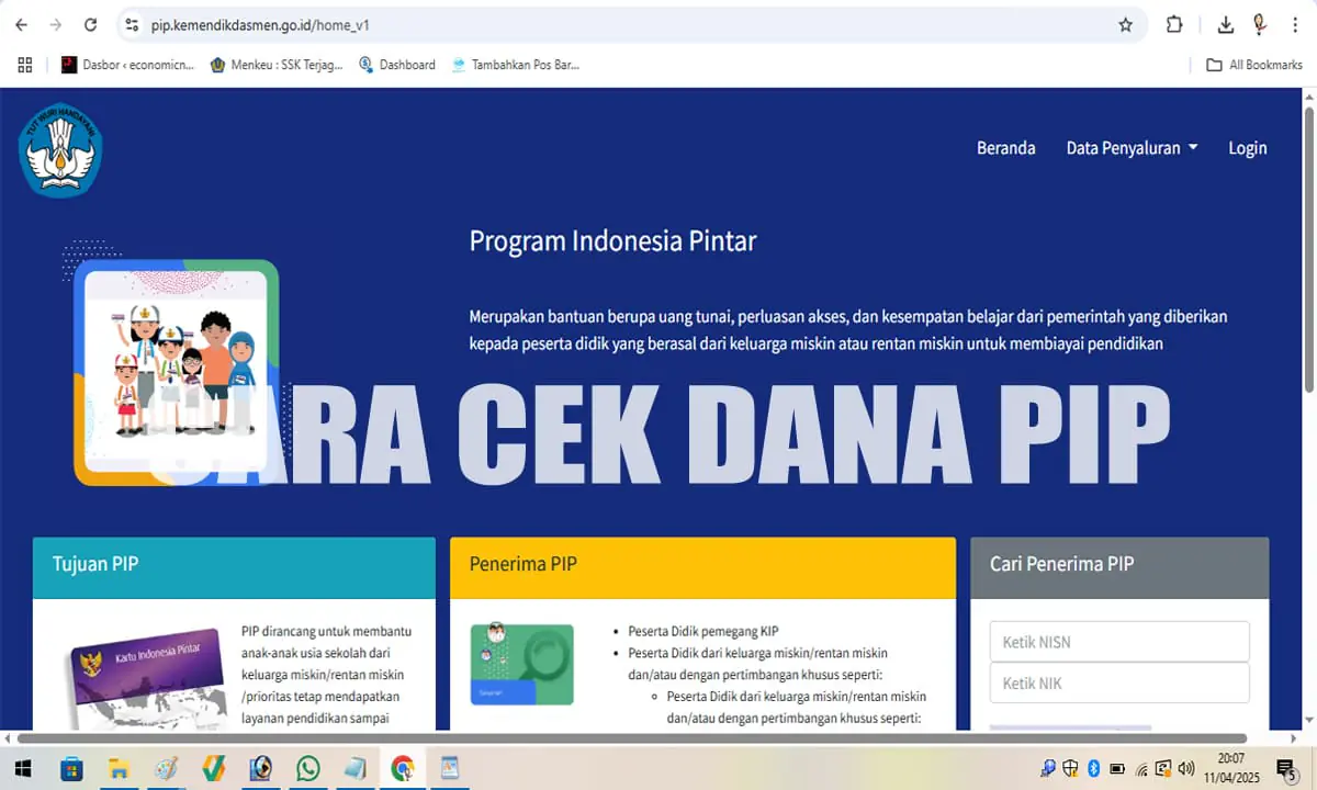 Cara Cek Dana PIP