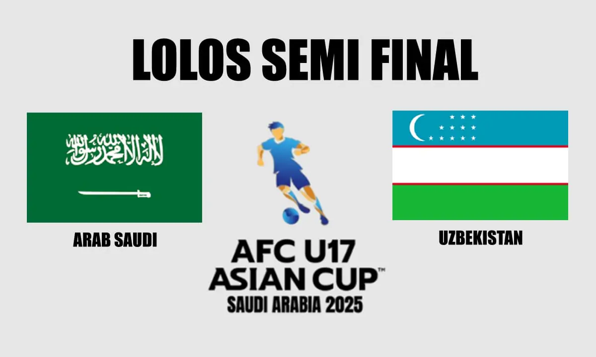 Dalam hasil Piala Asia U17 2025, Arab Saudi dan Uzbekistan Melaju ke Semifinal Usai Tumbangkan Jepang dan UEA.
