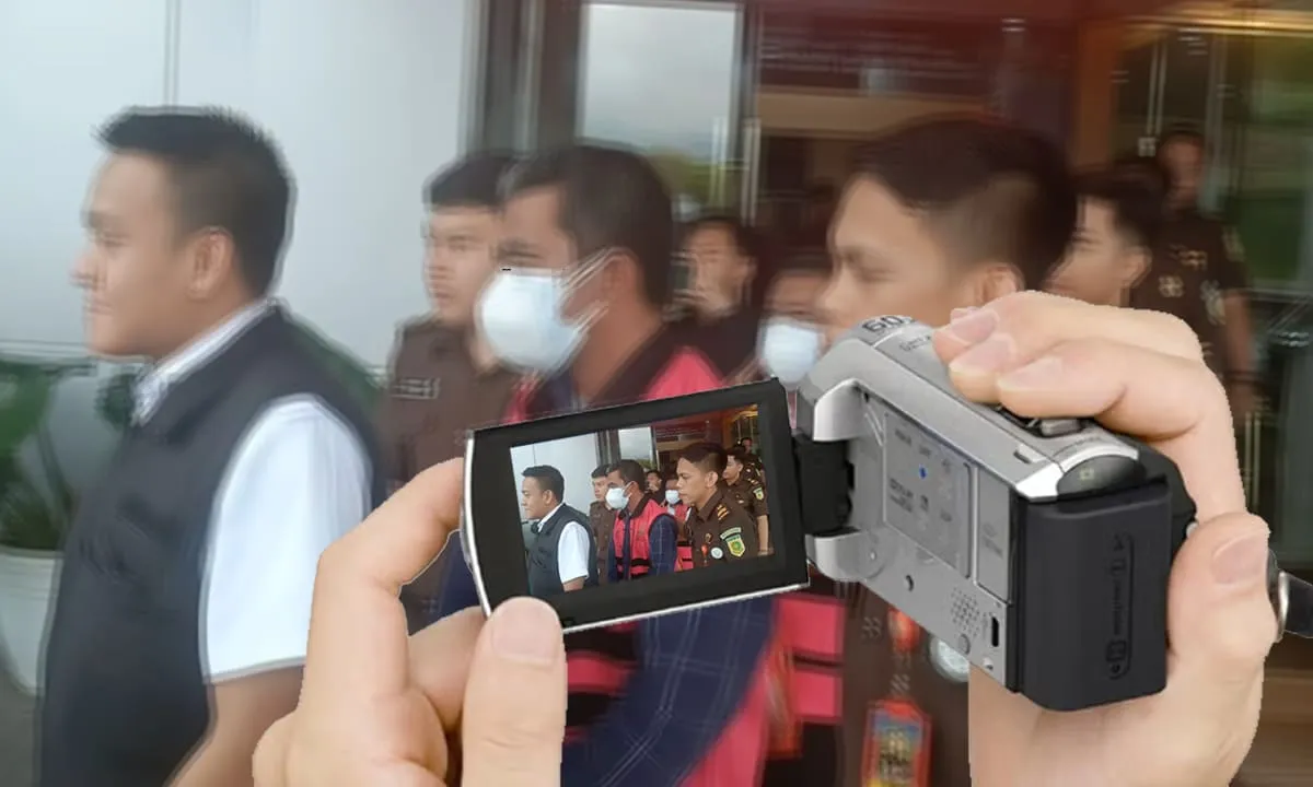 3 Tersangka Korupsi di Setwan Kepahiang di tahan setelah di tetapkan tersangka 7 Mei 2025.