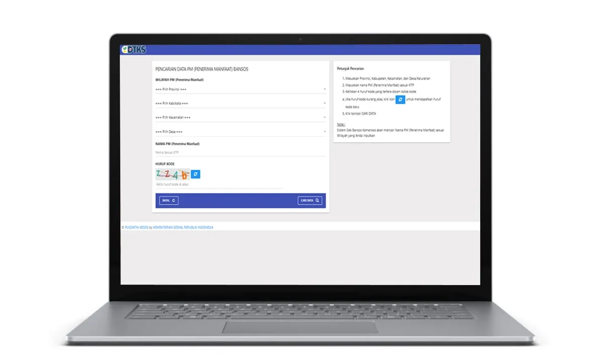 Daftar PKH tidak harus melalui aplikasi, bisa di akses via website DTKS Kemensos.