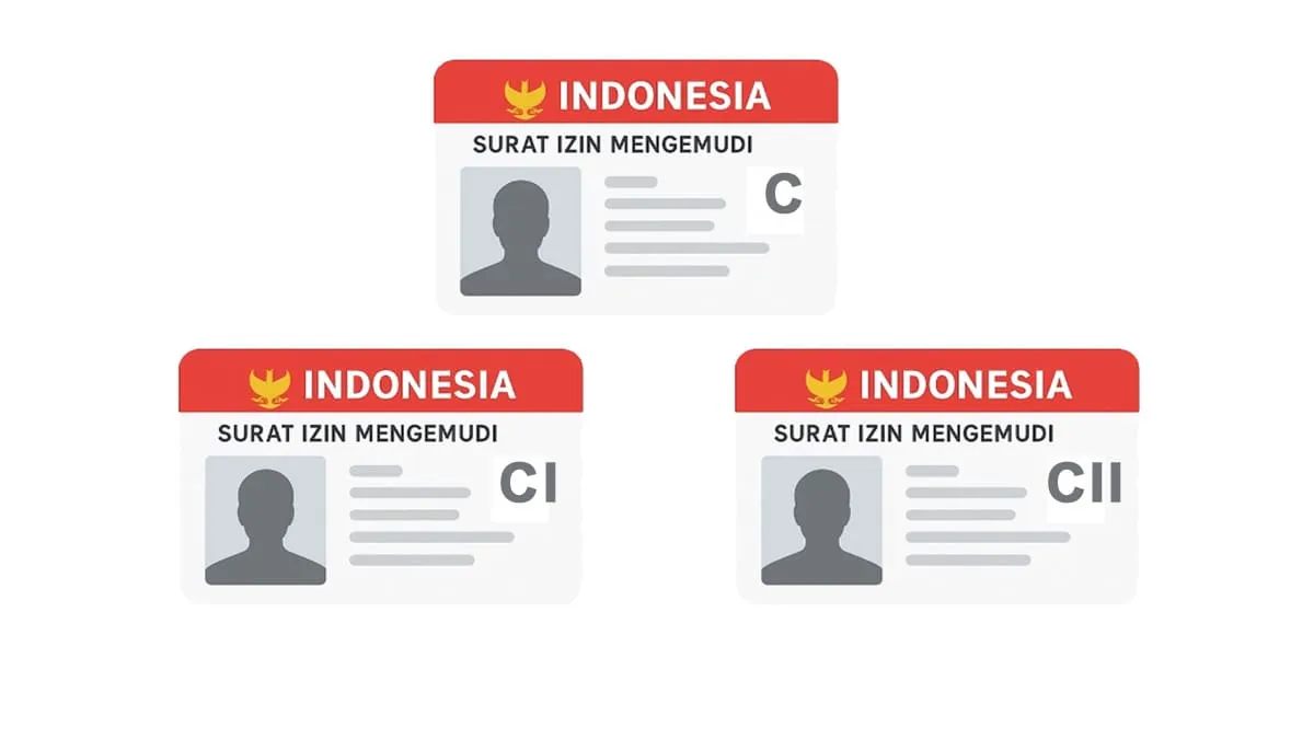 Foto ilustrasi perbedaan SIM C, CI dan CII. Ngenelo.net