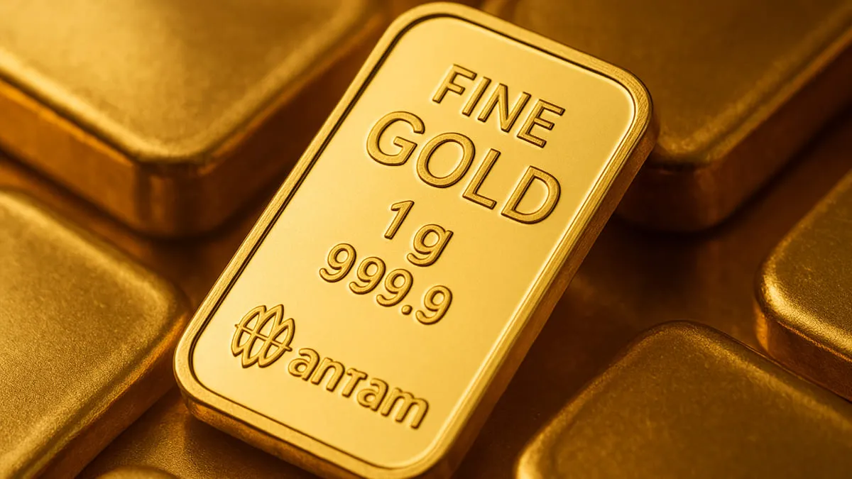 Harga emas antam melonjak tembus Rp2,09 juta per gram. Foto - Ngenelo.net