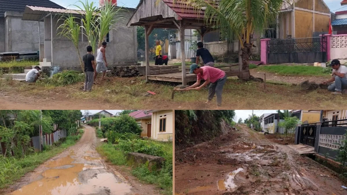 Kontrak politik Dedy Wahyudi dengan warga perumahan Alfatindo untuk perbaikan jalan, pengaspalan, dan lampu jalan.